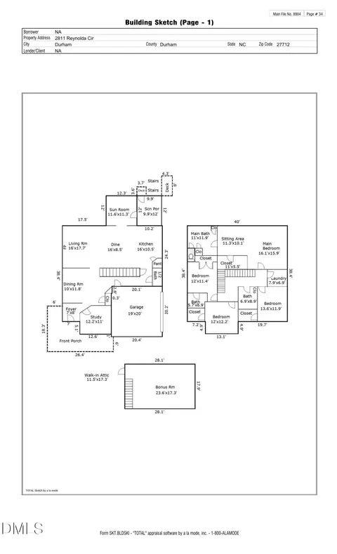 Floorplan - 2811 Reynolda Cir, Durham, NC 27712 photo 1 of 3