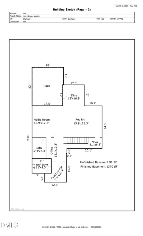 Floorplan - 2811 Reynolda Cir, Durham, NC 27712 photo 3 of 3