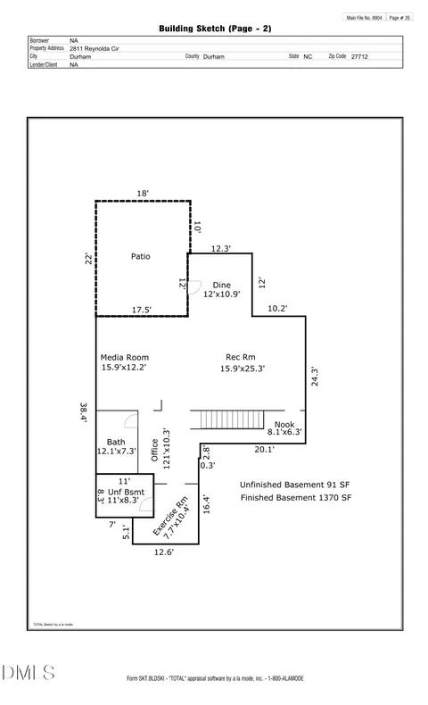 Floorplan - 2811 Reynolda Cir, Durham, NC 27712 photo 2 of 3