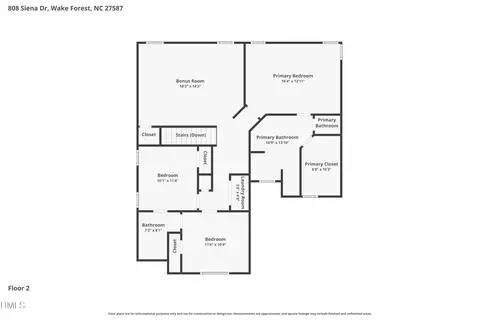 Floorplan - 808 Siena Dr, Wake Forest, NC 27587 photo 3 of 3