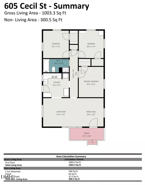 Floorplan - 605 Cecil St, Durham, NC 27707 photo 1 of 1