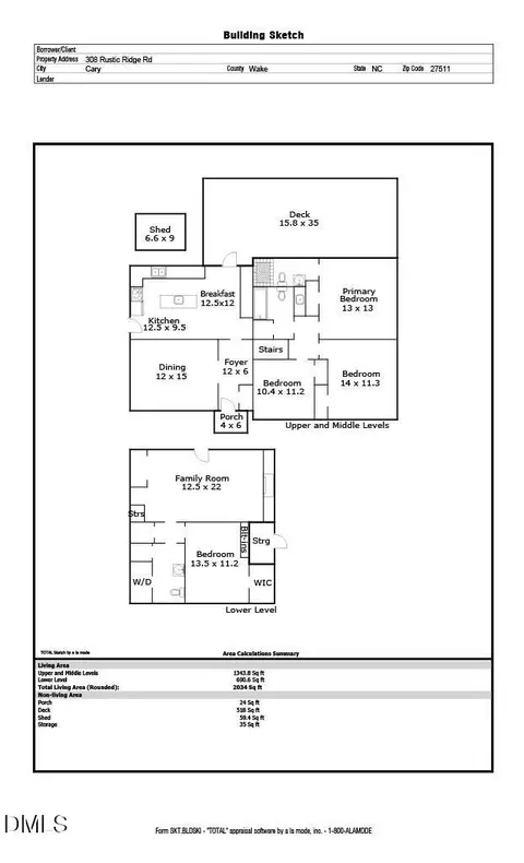 Floorplan - 308 Rustic Rdg, Cary, NC 27511 photo 2 of 2
