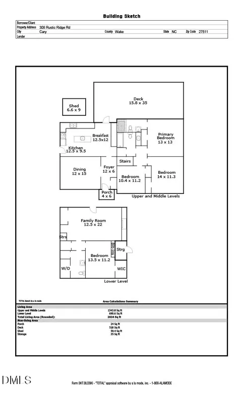 Floorplan - 308 Rustic Rdg, Cary, NC 27511 photo 1 of 2
