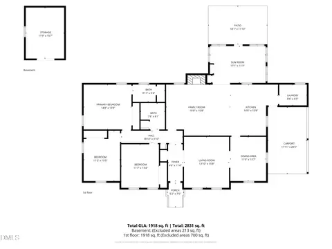 Floorplan - 4818 Berini Dr, Durham, NC 27705 photo 1 of 1