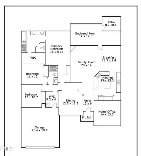 Floorplan - 313 Beckingham Loop, Cary, NC 27519 photo 1 of 2