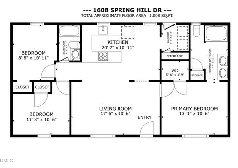Floorplan - 1608 Spring Hill Rd, Spring Hope, NC 27882 photo 1 of 1