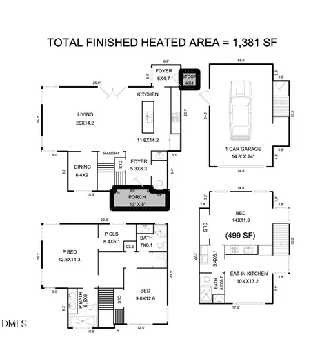 Floorplan - 418 E Hammond St, Durham, NC 27704 photo 1 of 2
