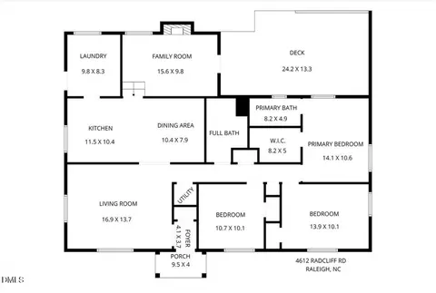 Floorplan - 4612 Radcliff Rd, Raleigh, NC 27609 photo 1 of 1