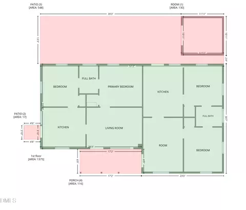 Floorplan - 1007 Grant St, Durham, NC 27701 photo 1 of 2