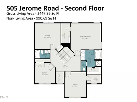 Floorplan - 505 Jerome Rd, Durham, NC 27713 photo 2 of 3