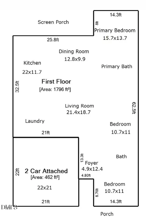 Floorplan - 648 Hiddenbrook Dr, Durham, NC 27703 photo 1 of 1