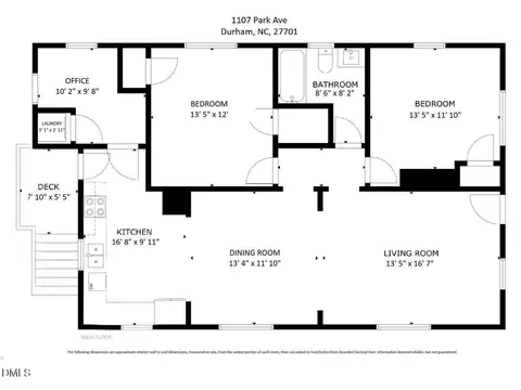 Floorplan - 1107 Park Ave, Durham, NC 27701 photo 1 of 1