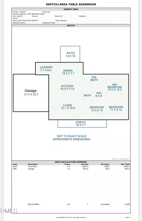 Floorplan - 4067 Needham Rd, Bailey, NC 27807 photo 1 of 1