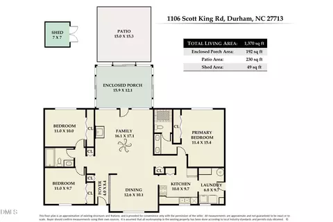 Floorplan - 1106 Scott King Rd, Durham, NC 27713 photo 2 of 2