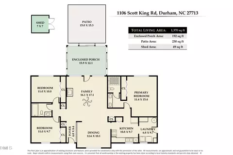 Floorplan - 1106 Scott King Rd, Durham, NC 27713 photo 1 of 2