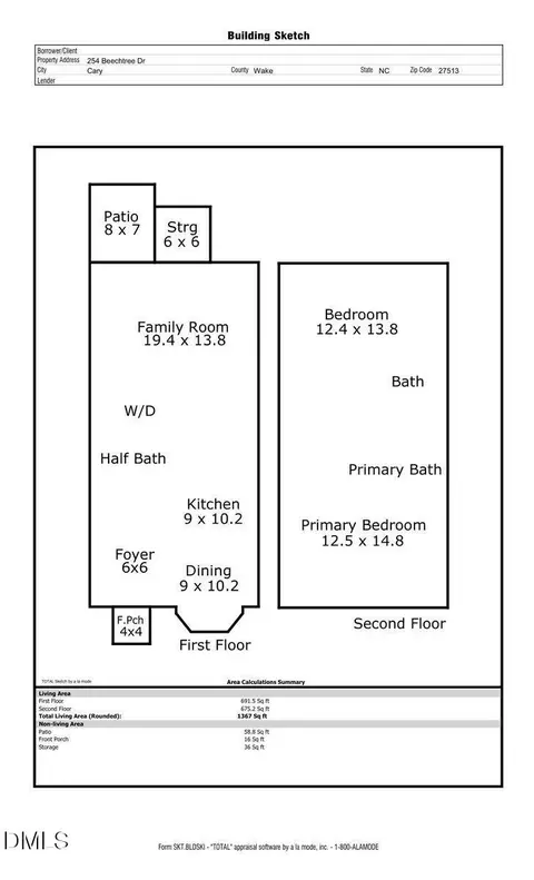 Floorplan - 254 Beechtree Dr, Cary, NC 27513 photo 1 of 1