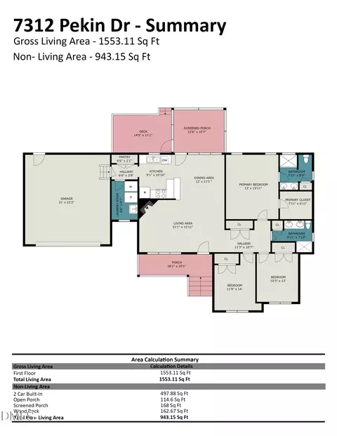 Floorplan - 7312 Pekin Dr, Willow Spring, NC 27592 photo 1 of 2