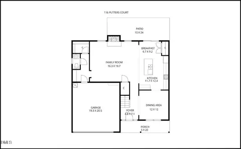 Floorplan - 116 Putters Ct, Durham, NC 27703 photo 3 of 4