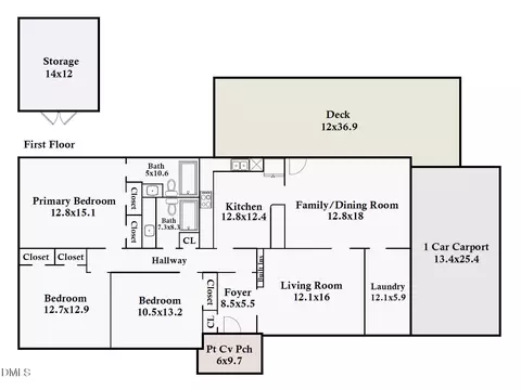 Floorplan - 5825 Ridgeview Rd, Durham, NC 27712 photo 1 of 1