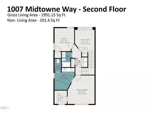 Floorplan - 1007 Midtowne Way, Durham, NC 27713 photo 5 of 6