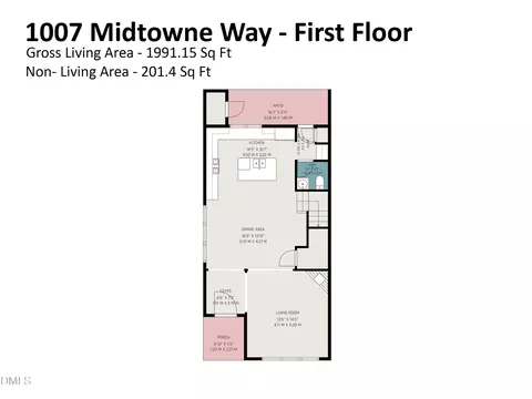 Floorplan - 1007 Midtowne Way, Durham, NC 27713 photo 4 of 6