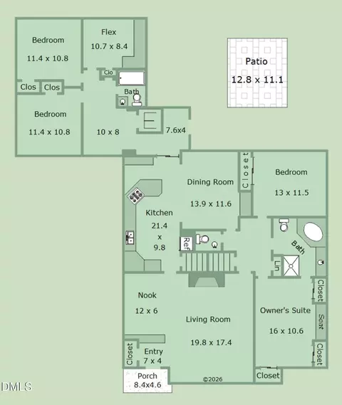 Floorplan - 1003 Gardner St, Raleigh, NC 27607 photo 1 of 2