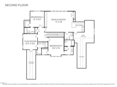 Floorplan - 9004 Meadow Pointe Ct, Wake Forest, NC 27587 photo 2 of 2