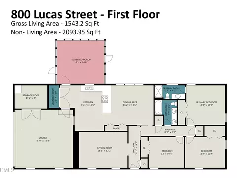 Floorplan - 800 Lucas St, Erwin, NC 28339 photo 1 of 3