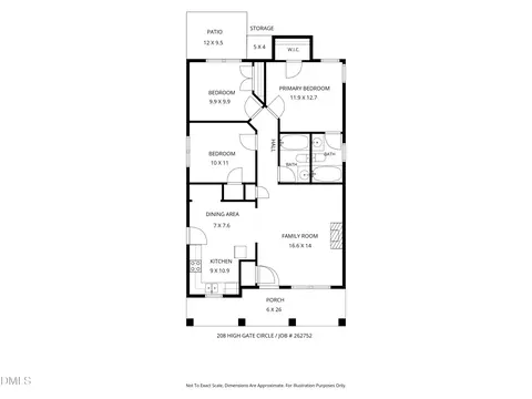 Floorplan - 208 Highgate Cir, Wake Forest, NC 27587 photo 1 of 1