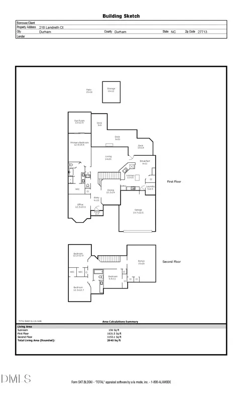 Floorplan - 218 Landreth Ct, Durham, NC 27713 photo 1 of 1