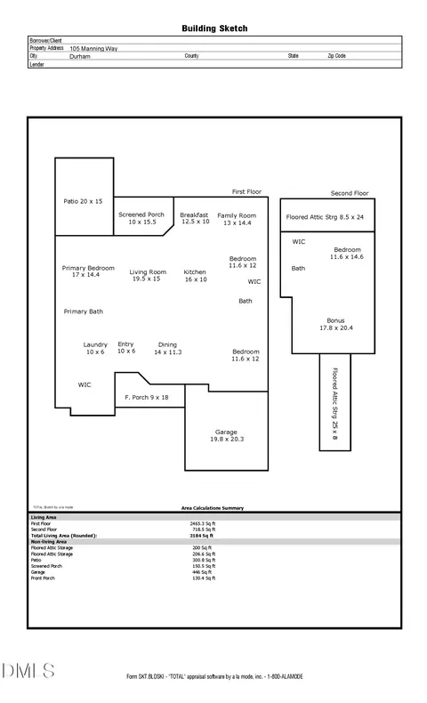 Floorplan - 105 Manning Way, Durham, NC 27703 photo 1 of 2