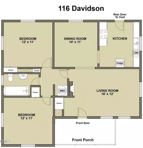 Floorplan - 116 Davidson Ave, Durham, NC 27704 photo 2 of 2