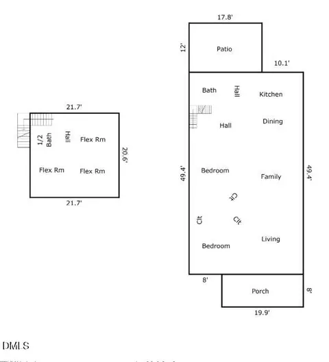 Floorplan - 307 E F St, Erwin, NC 28339 photo 2 of 2