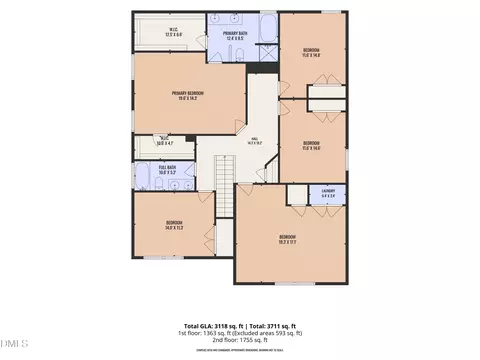 Floorplan - 817 Edgeware Way, Wake Forest, NC 27587 photo 2 of 4