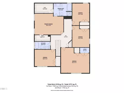 Floorplan - 817 Edgeware Way, Wake Forest, NC 27587 photo 4 of 4