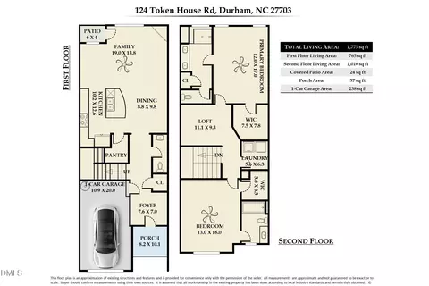 Floorplan - 124 Token House Rd, Durham, NC 27703 photo 1 of 1
