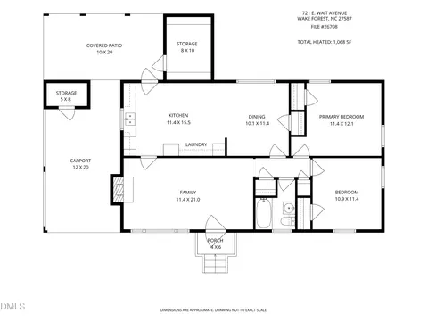 Floorplan - 721 Wait Ave, Wake Forest, NC 27587 photo 1 of 1