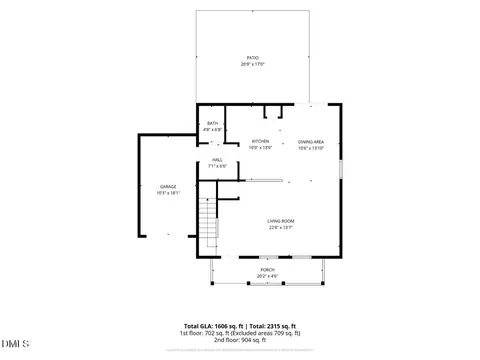 Floorplan - 414 Lodestone Dr, Durham, NC 27703 photo 1 of 3