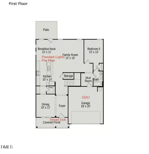 Floorplan - 165 Democracy Dr, Smithfield, NC 27577 photo 1 of 2