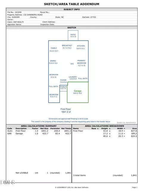 Floorplan - 132 Daneborg Rd, Durham, NC 27703 photo 1 of 1