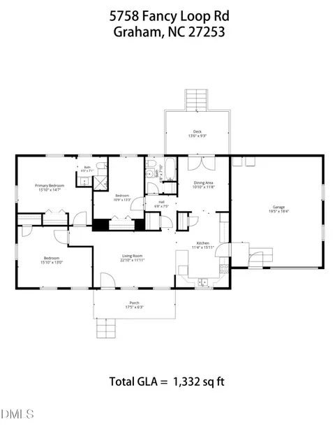 Floorplan - 5758 Fancy Loop Rd, Graham, NC 27253 photo 1 of 1