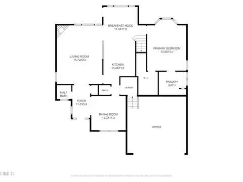 Floorplan - 2614 Oleander Dr, Durham, NC 27703 photo 1 of 3