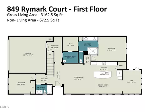 Floorplan - 849 Rymark Ct, Cary, NC 27513 photo 4 of 6