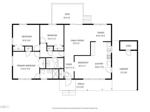 Floorplan - 6223 Dello St, Durham, NC 27712 photo 1 of 1