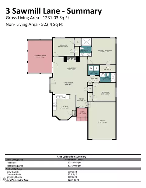 Floorplan - 3 Sawmill Ln, Durham, NC 27712 photo 1 of 2