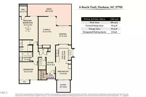 Floorplan - 6 Beech Trl, Durham, NC 27705 photo 1 of 1