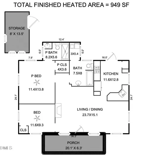 Floorplan - 719 Shepherd St, Durham, NC 27701 photo 1 of 1