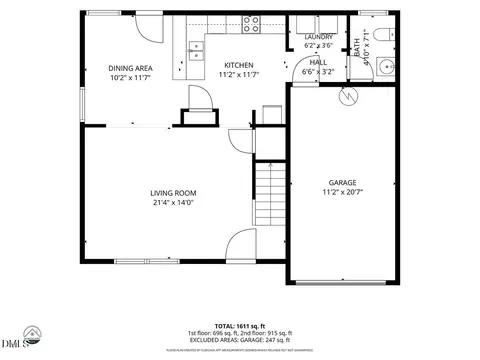 Floorplan - 3303 Glennstone Dr, Durham, NC 27704 photo 1 of 3