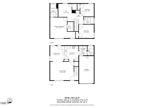 Floorplan - 3303 Glennstone Dr, Durham, NC 27704 photo 3 of 3
