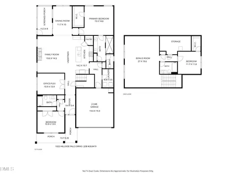 Floorplan - 1022 Hillside Falls Dr, Wake Forest, NC 27587 photo 1 of 6